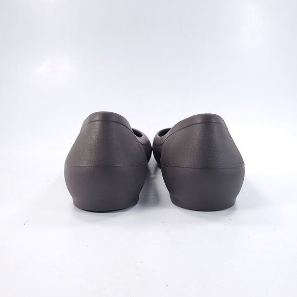 Crocs Slip on Casual Ballet Flat Womens Size 9 203404 Brown Rubber Round Toe - Picture 3 of 9